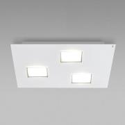 Quarter - LED plafondlamp in wit met 3 LED's