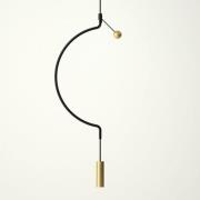 Axolight Liaison P1 hanglamp zwart/goud 32cm