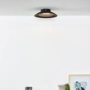 Foskal LED plafondlamp in zwart, Ø 21,5 cm