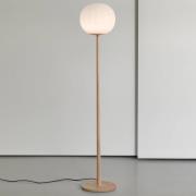 Luceplan Lita vloerlamp glazen kap 30 cm, essen