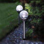 LED solarstaaf met bollen 2-per set