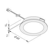 LED meubelverlichting FAR 58 staal 3x-set 3W 3000K