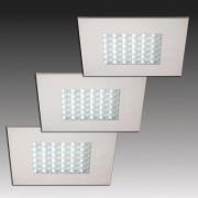 Q 68 LED inbouwspot in RVS optiek, 3/set