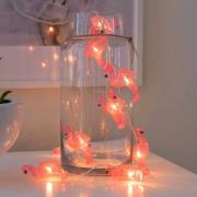 LED lichtketting Flamingos, op batterijen