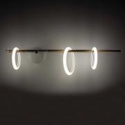 Ulaop LED wandlamp, drie ringen, rechts, wit