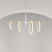 Ulaop LED hanglamp, vier ringen, wit