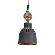 PR Home Cleveland hanglamp, Ø 14 cm, grijs/messing