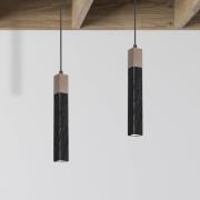 Hanglamp Stag 1-lamp zwart/bruin