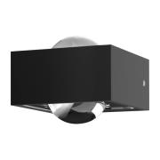 LED wandlamp Focus 100 lenzen helder, zwart/chroom