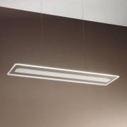 LED hanglamp Antille, glas, rechthoekig, wit