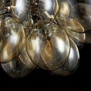 Maytoni Balbo plafondlamp glas nikkel/barnsteen