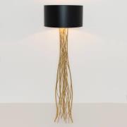 Vloerlamp Capri in zwart-goud