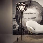 Slamp Flora - designer-vloerlamp, zilver