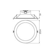 LED plafond inbouwlamp Acrux, Ø 24 cm, zilver mat, CCT