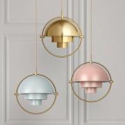 Gubi hanglamp Lite, Ø 36 cm, messing/roze