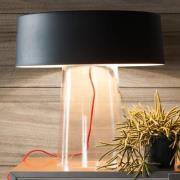 Prandina Glam tafellamp 36cm helder/kap zwart
