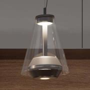 Prandina Shuttle hanglamp zwart, glas helder