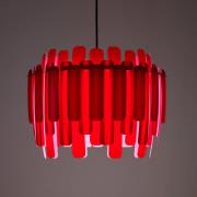 LZF Maruja houten hanglamp, rood