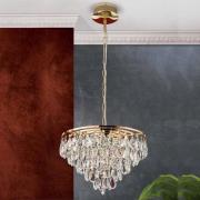 Hanglamp Celeste met K9-kristallen, 9-lamps goud