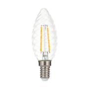 LED kaarslamp E14 3W 2.700 K filament gedraaid