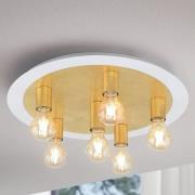 LED plafondlamp Passano 6-lamps goud