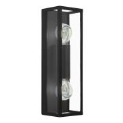 Badkamer wandlamp Amezola, 2-lamps, zwart