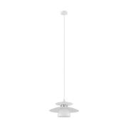 Hanglamp Brenda, wit/nikkel mat