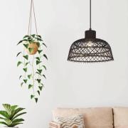 Hanglamp Ausnby van hout, zwart