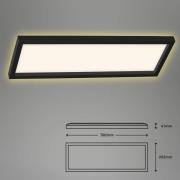 LED plafondlamp 7365, 58 x 20 cm, zwart