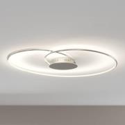 Lindby LED plafondlamp Joline, chroomkleurig, 90 cm, metaal