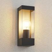 Lindby buitenwandlamp Tilian, hoogte 25 cm, antraciet, staal