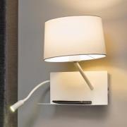 Praktische wandlamp met LED-leesarm