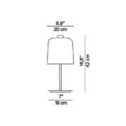 Luceplan Zile tafellamp mat wit, hoogte 42 cm