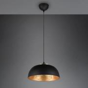 Punch hanglamp zwart/goud 1-lamp Ø 35 cm