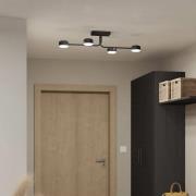 Clavellina LED plafondlamp, zwart, 4-lamps