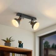 Lindby Nefeli plafondlamp met houtdetails, 2-lamps