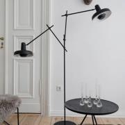 GRUPA Arigato vloerlamp, 2-lamps, zwart