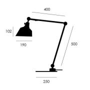 midgard modulaire TYP 551 tafellamp zwart 70 cm