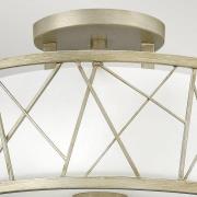 Plafondlamp Nest met structuur in bladzilver