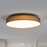 Stoffen LED-plafondlamp Saira, 50 cm, grijs