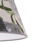 Lampenkap Sofia hoogte 21 cm, bloemenpatroon grijs