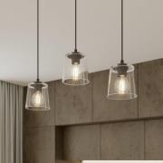 Hanglamp Lucea, 3-lamps, transparant