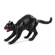 LED decoratie-tafellamp Cujo The Cat, zwart