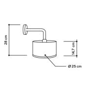 ALMUT 2610 wandlamp Ø 25cm