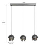 Lucande Aparas hanglamp bladlook, 3-lamps