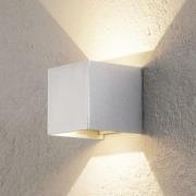 LED buitenwandlamp Cube up/down 10cm aluminium
