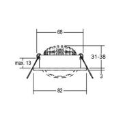 LED plafond inbouwspot Dione 4.000 K zwart