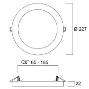 Sylvania Start LED downlight 5in1 Ø 21,7cm 18W