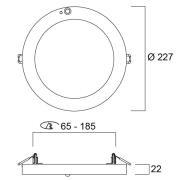 Sylvania Start 5in1 LED downlight inbouw/ plafondspot PIR