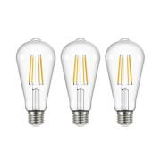 LED filament lamp helder E27 3.8W 3000K 806lm set van 3